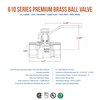 Everflow FIP Full Port Ball Valve, Brass 3/8" 610T038-NL